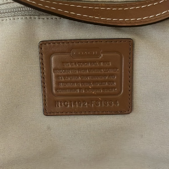 Coach Hadley Luxe Grain Leather Bag in SILVER/IVORY No C1492-F31334. - Picture 11 of 13